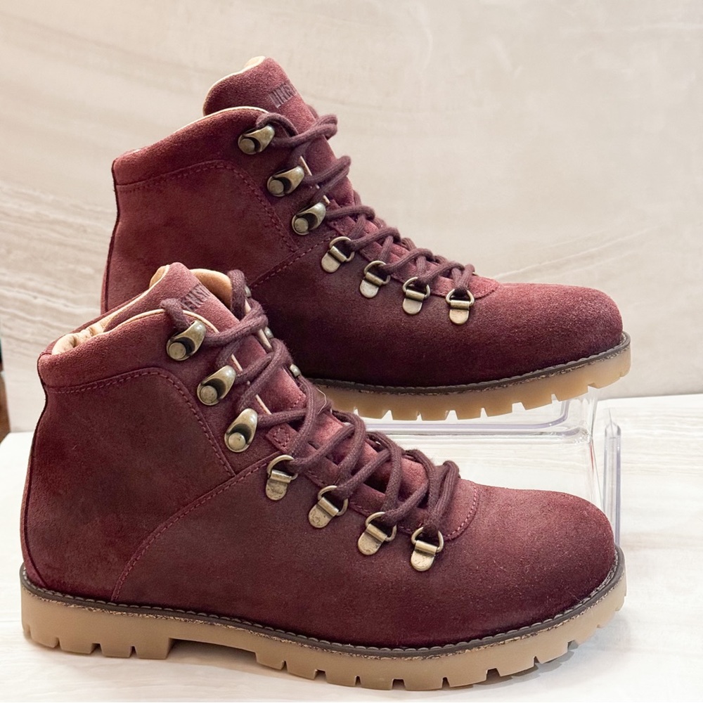 Birkenstock Purple Lace Up Boots with Durable Sole